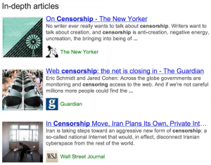 In-depth Articles feature of Google For Search Results